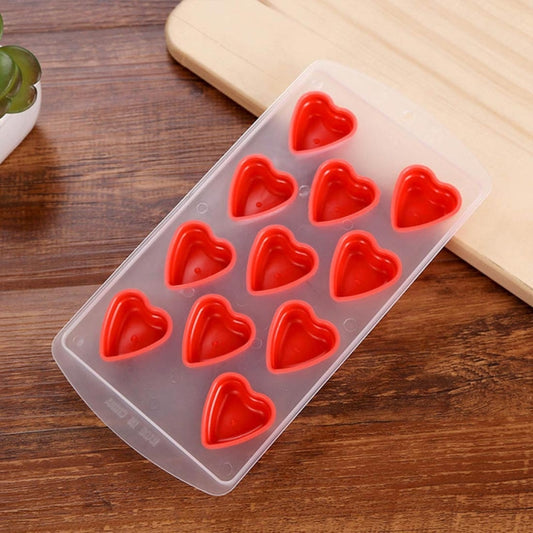 Love Shaped Silicon Ice Cube Tray / Ice Mold Random Color