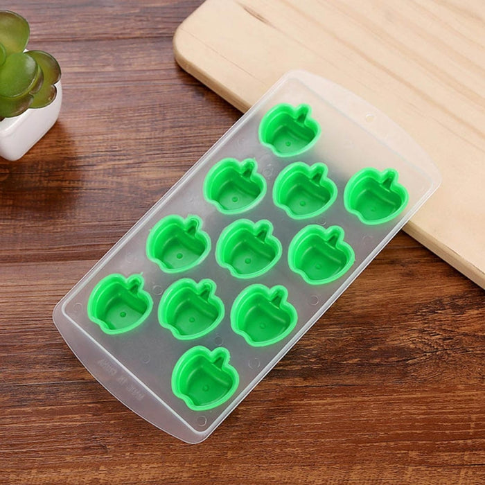 Apple Shaped Silicon Ice Cube Tray / Ice Mold Random Color