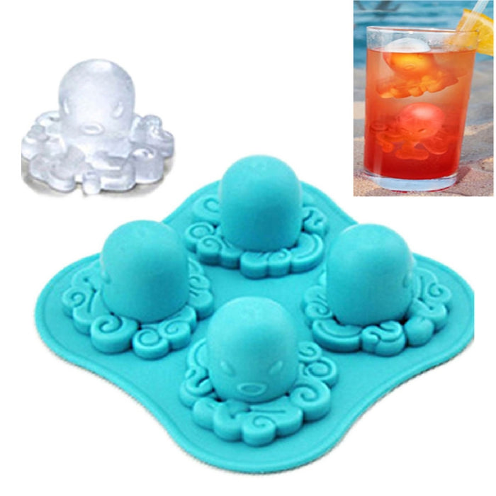 Adorable Octopus Mold Silicone Ice Cube Tools Ice Cream Cube Tray / Ice Mold