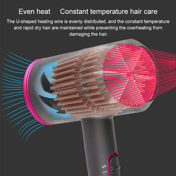 High-power 2000W Anionic Cold Hot Air Constant Temperature Hair Dryer, UK Plug