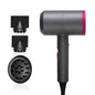 High-power Anionic Cold Hot Air Constant Temperature Hair Dryer, EU Plug, EU Plug (Red + Grey) +3