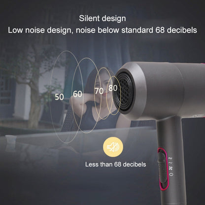 High-power Anionic Cold Hot Air Constant Temperature Hair Dryer, EU Plug, EU Plug (Red + Grey) +3