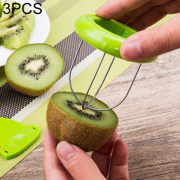 3 PCS Portable and Special ABS + Stainless Steel Kiwi Fruit Peeler, Random Color Delivery