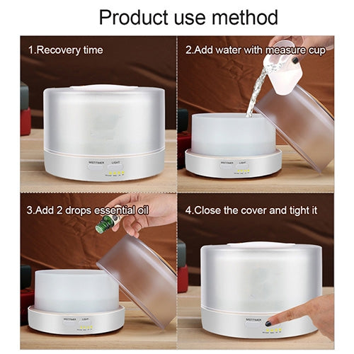 T700 Remote Control Clear White Air Humidifier Automatic Alcohol Sprayer Essential Oil Diffuser Ultrasonic Mist Maker Ultrasonic Aroma Diffuser Atomizer Color LED, Capacity: 700ml, DC 24V, US Plug