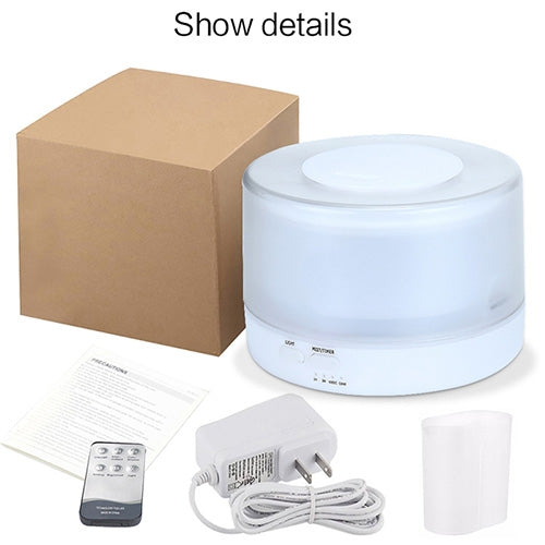 T700 Remote Control Clear White Air Humidifier Automatic Alcohol Sprayer Essential Oil Diffuser Ultrasonic Mist Maker Ultrasonic Aroma Diffuser Atomizer Color LED, Capacity: 700ml, DC 24V, US Plug