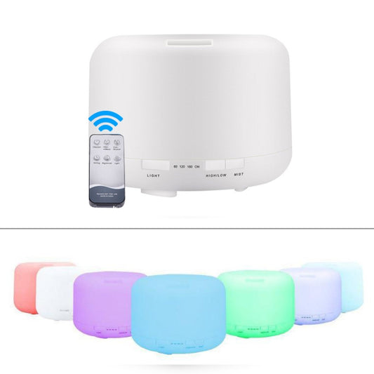 T500 Remote Control Clear White Air Humidifier Automatic Alcohol Sprayer Essential Oil Diffuser Ultrasonic Mist Maker Ultrasonic Aroma Diffuser Atomizer Color LED, Capacity: 500ml, DC 24V, US Plug