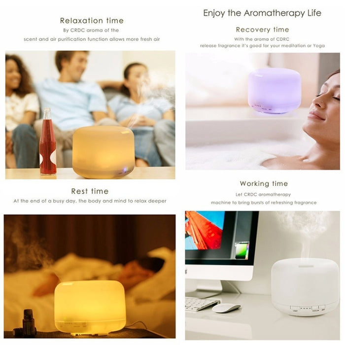 T500 Remote Control Clear White Air Humidifier Automatic Alcohol Sprayer Essential Oil Diffuser Ultrasonic Mist Maker Ultrasonic Aroma Diffuser Atomizer Color LED, Capacity: 500ml, DC 24V, US Plug