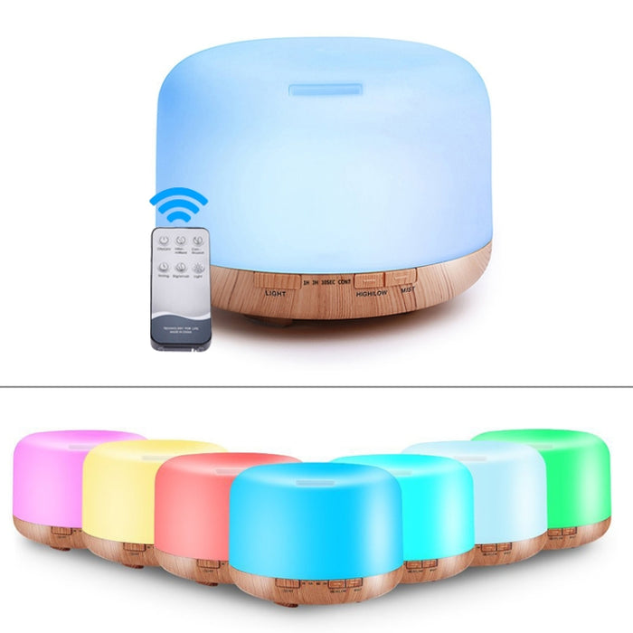 T500 Remote Control Clear White Air Humidifier Automatic Alcohol Sprayer Essential Oil Diffuser Ultrasonic Mist Maker Ultrasonic Aroma Diffuser Atomizer Color LED, Capacity: 500ml, DC 24V, US Plug