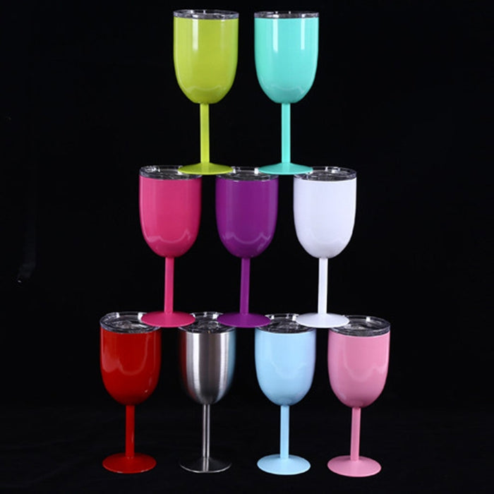 New Fashion Stainless Steel Vacuum Cup Red Wine Cocktail Goblet Creative Gift