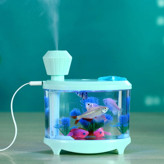 460ML Fish Tank Style Ultrasonic Aromatherapy Air Purifier Humidifier USB Atomizer with LED Night Light