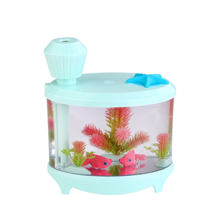 460ML Fish Tank Style Ultrasonic Aromatherapy Air Purifier Humidifier USB Atomizer with LED Night Light