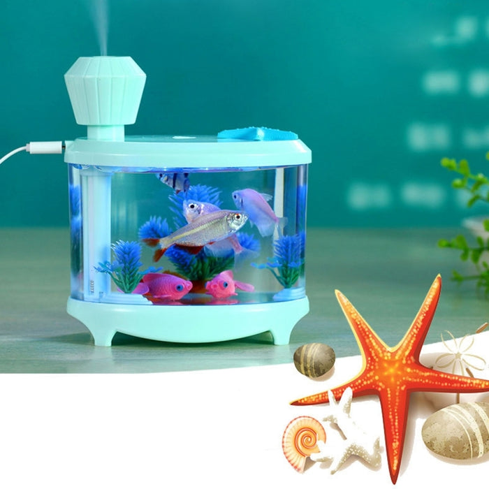 460ML Fish Tank Style Ultrasonic Aromatherapy Air Purifier Humidifier USB Atomizer with LED Night Light