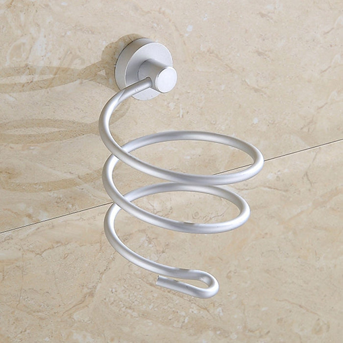 Hair Dryer Holder Wall Mount Hanging Rack Organizer Hook Spiral Bathroom Bracket