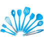 kn7050 10 in 1 Silicone Kitchen Tool Set, Red, Black, Green, Blue