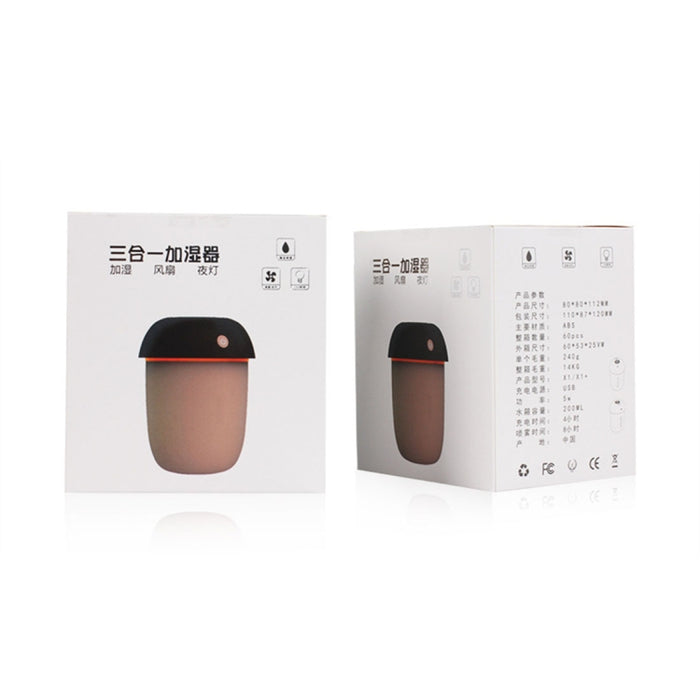 3 in 1 Multi-function USB Charge Mushroom Shape Electric Aroma Essential Ultrasonic Aromatherapy Cool Mist Humidifier with Extended USB Port