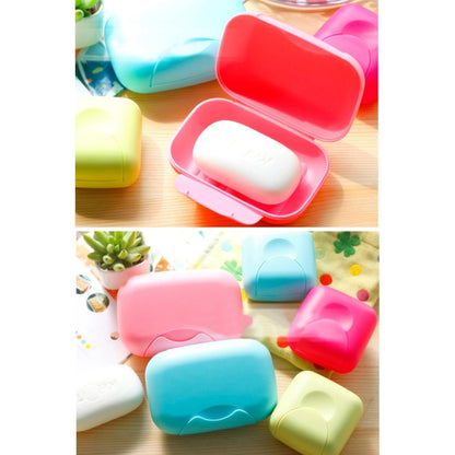 Home Travel Soap Box Lock Sealed Waterproof Leakproof Soap Holder Case with Cover Soap Dishes Container,Random Color Delivery,Large,Size:12x8x4cm