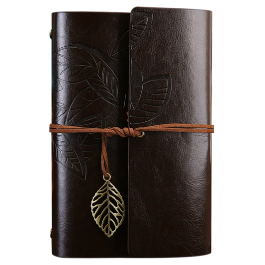 Creative Retro Autumn Leaves Pattern Loose-leaf Travel Diary Notebook, Size: M