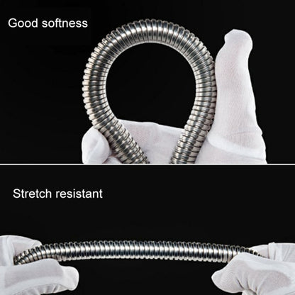 1.5m Flexible Stainless Steel Showerhead Hose Pipe Double Interlock Copper Interface Anti Burst Bath Water Pipe