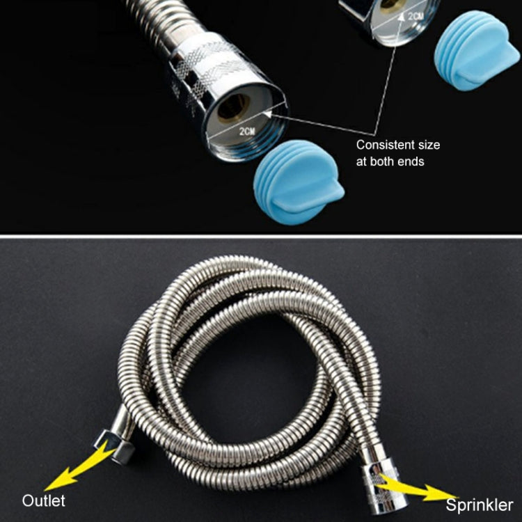 1.5m Flexible Stainless Steel Showerhead Hose Pipe Double Interlock Copper Interface Anti Burst Bath Water Pipe