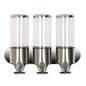 Triple Hotel Shower Manual Dispenser Wall Mounted Washing Liquid Shampoo Soap Bottle, Capacity: 1200ml, 1200ml/Transparent, 1200ml/White, 1200ml/Black, 1200ml/Gold, 1200ml/Red, 1200ml/Silver
