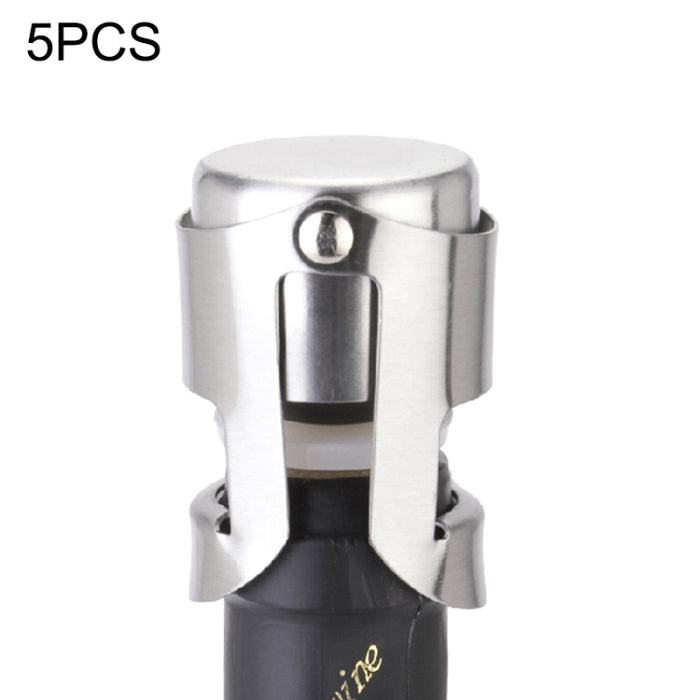 5 PCS Novel Stainless Steel Champagne Wine Bottle Stopper