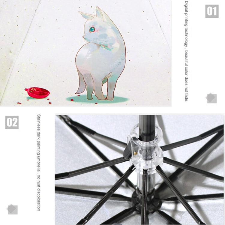 Creative Fresh Style Three Fold Silver Tape Anti Ultraviolet Sunshade Umbrella, OG3876A, OG3876B, OG3876C