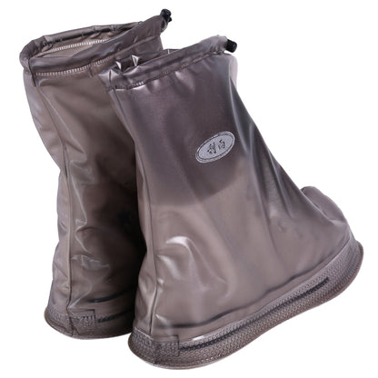 Fashion PVC Non-slip Waterproof Thick-soled Shoe Cover Size: L, Size: L