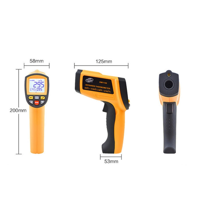 Infrared Thermometer, Temperature Range: 200 - 1650 Degrees Celsius