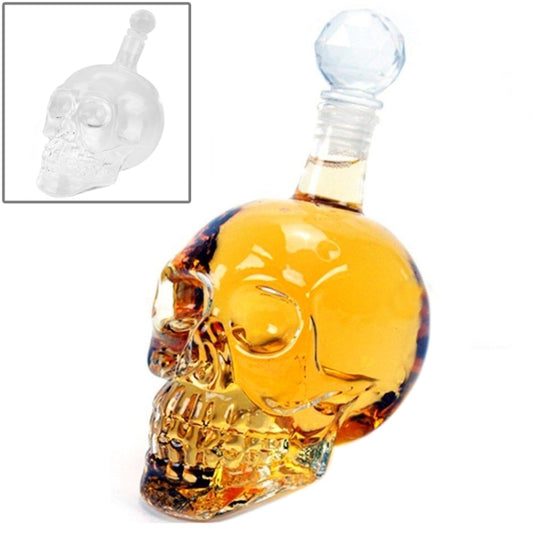 Crystal Glass Skull Bottle for Vodka & Whiskey & Beer Liqueur & Red Wine & Other Beverage