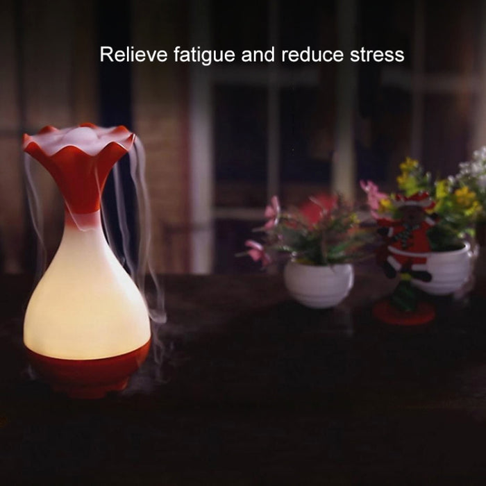 5V 4W USB Vase Aroma Diffuser Air Purifier Humidifier with LED Light for Office / Home Room