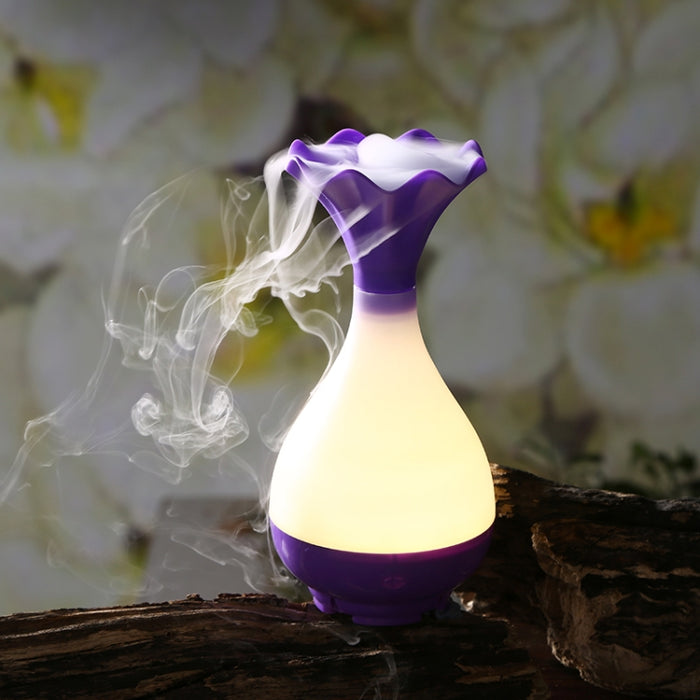 5V 4W USB Vase Aroma Diffuser Air Purifier Humidifier with LED Light for Office / Home Room