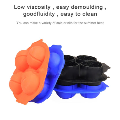 Silicone Brain Freeze Shaped Ice Cube Tray (Random Color Delivery), Brain Shape