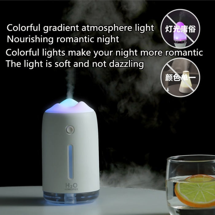 Snow Mountain Simple Mini Home Silent Bedroom Student Dormitory Office Portable USB Wireless Persistent Air Humidifier