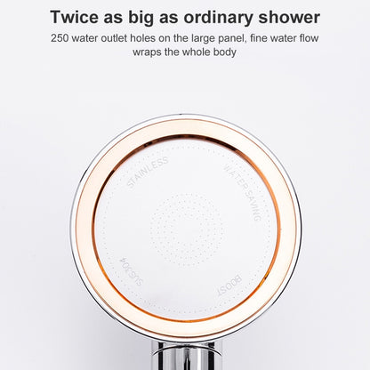 Universal Pressurized One-touch Water Stop Hand Shower Head, White Color Gold