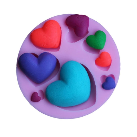 2 PCS DIY Baking Cake Mold Love Pattern Fondant Silicone Mold