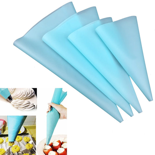 4 PCS Silicone Icing Piping Cream Pastry Bag Nozzle DIY Cake Decorating Tools