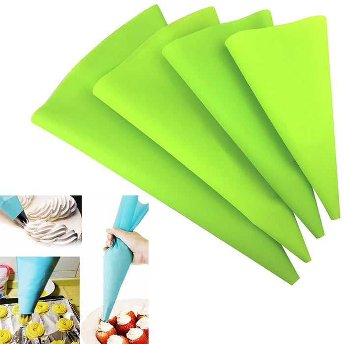 4 PCS Silicone Icing Piping Cream Pastry Bag Nozzle DIY Cake Decorating Tools