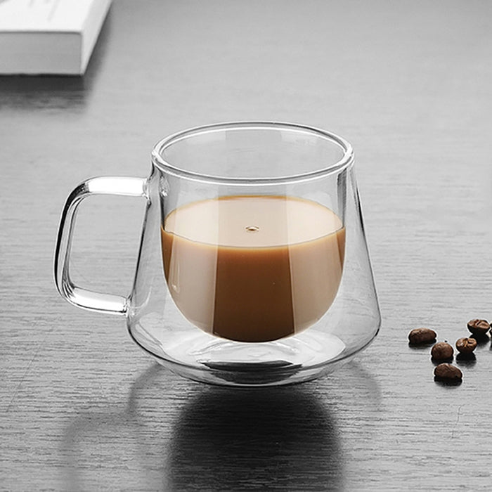 Double Wall Mug Office Mugs Heat Insulation Double Coffee Mug Coffee Glass Cup