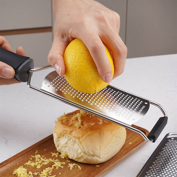 Cheese Grater Stainless Steel Blade Cheese Slicer Lemon Grater Chocolate Scraping Planer with Protective Cover