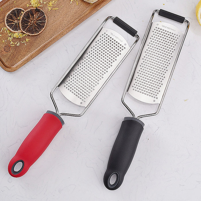 Cheese Grater Stainless Steel Blade Cheese Slicer Lemon Grater Chocolate Scraping Planer with Protective Cover