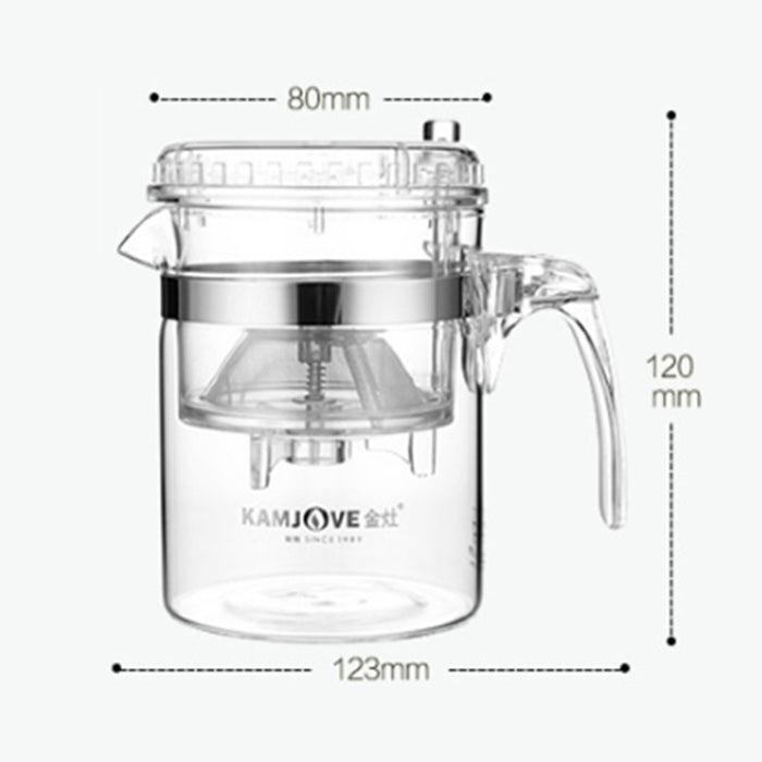 KAMJOVE Small Capacity Glass Teacup Heat-resistant Glass Tea Set Capacity: 300ML