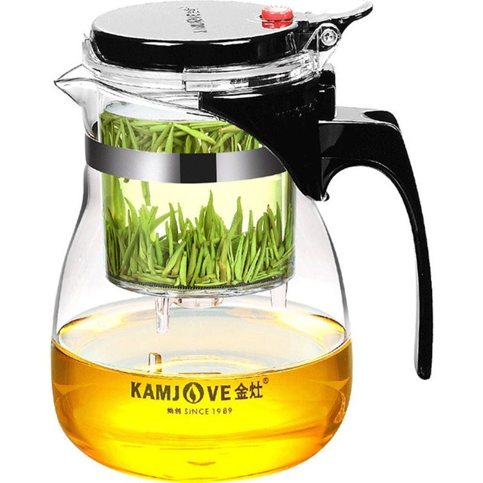 KAMJOVE Elegant Cup Teapot Heat-resistant Glass Tea Set