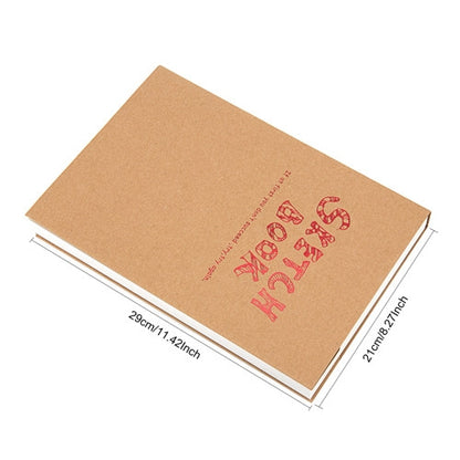BN5704 Sketchbook Notepad Artist Sketch Drawing Design 120 Sheets Vintage Sketch Book Diary Drawing Notebook, A4, A5