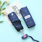 Mini Pocket 5 Folding Umbrella UV Protection Black Plastic Umbrella