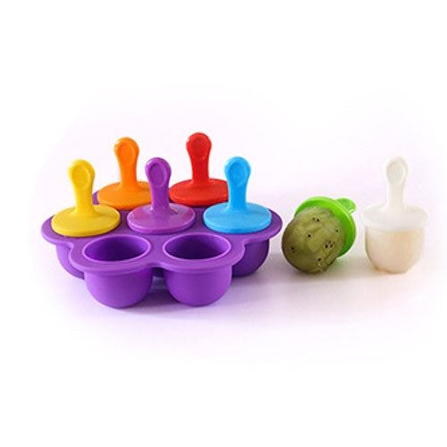 Silicone Mini Ice Pops Mold Ice Cream Ball Lolly Maker Popsicle Molds Baby DIY Food Supplement Tool