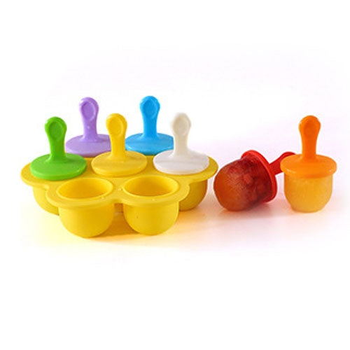 Silicone Mini Ice Pops Mold Ice Cream Ball Lolly Maker Popsicle Molds Baby DIY Food Supplement Tool