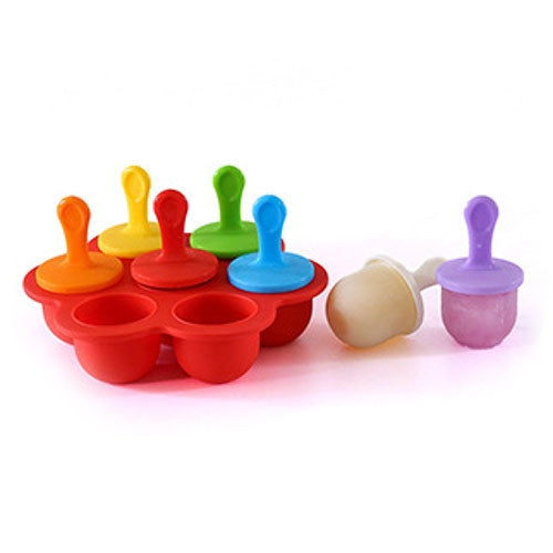 Silicone Mini Ice Pops Mold Ice Cream Ball Lolly Maker Popsicle Molds Baby DIY Food Supplement Tool