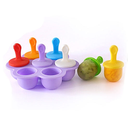 Silicone Mini Ice Pops Mold Ice Cream Ball Lolly Maker Popsicle Molds Baby DIY Food Supplement Tool