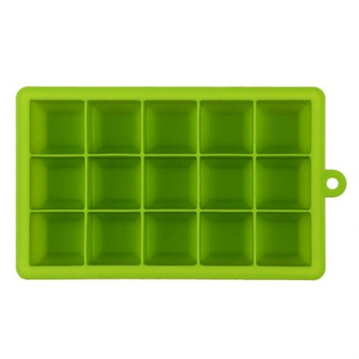 15 Grids DIY Big Ice Cube Mold Square Shape Silicone Ice Tray Fruit Ice Cream Maker