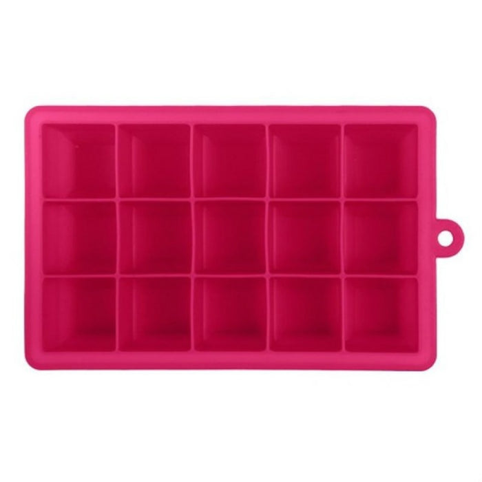 15 Grids DIY Big Ice Cube Mold Square Shape Silicone Ice Tray Fruit Ice Cream Maker